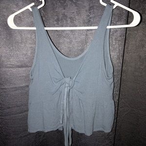 Tie front tank top